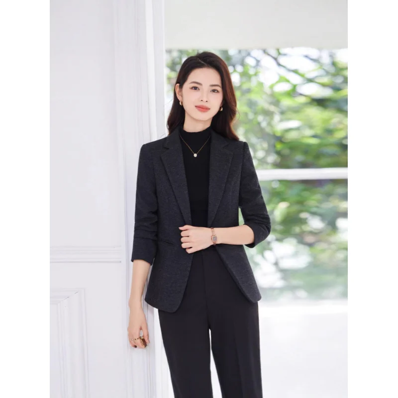 

Women's long-sleeved blazer2025New autumn professional style waist-cinching high-end short blazer for petite women