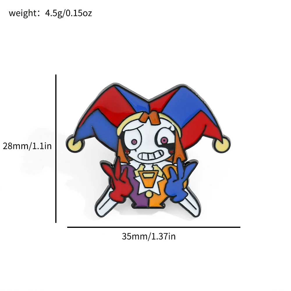 The Amazing Digital Circus Brooches Cartoon Pomni Jax Enamel Lapel Pins Circus Theater Metal Badges for Backpack Accessories