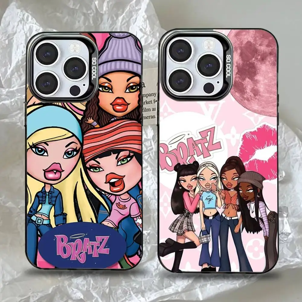 

B-Bratz Doll Phone Case For iPhone 16,15,14,13,12,11,Pro,Max,Plus,Mini,XS,SE Anti Fall Black Matte Hard Bumper