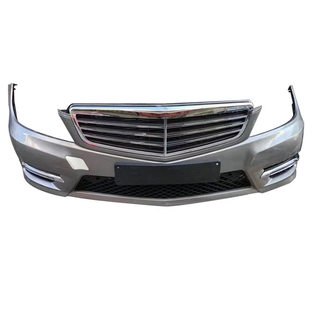 

Factory Price PP new material black car front bumper for Mercedes Benz W204 c300 sport c63 with led or fog light