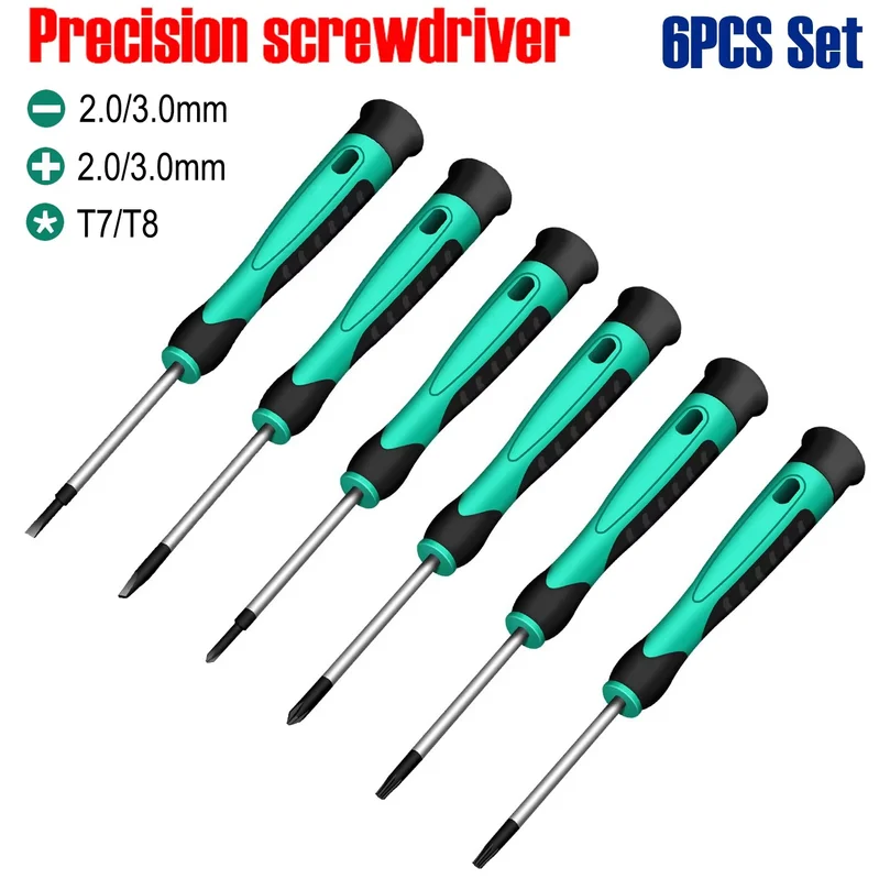 6pcs Precision Electronic Screwdriver Set Cell Phone Computer Camera Precision Instrument Repair Professional Tools Hand Tools