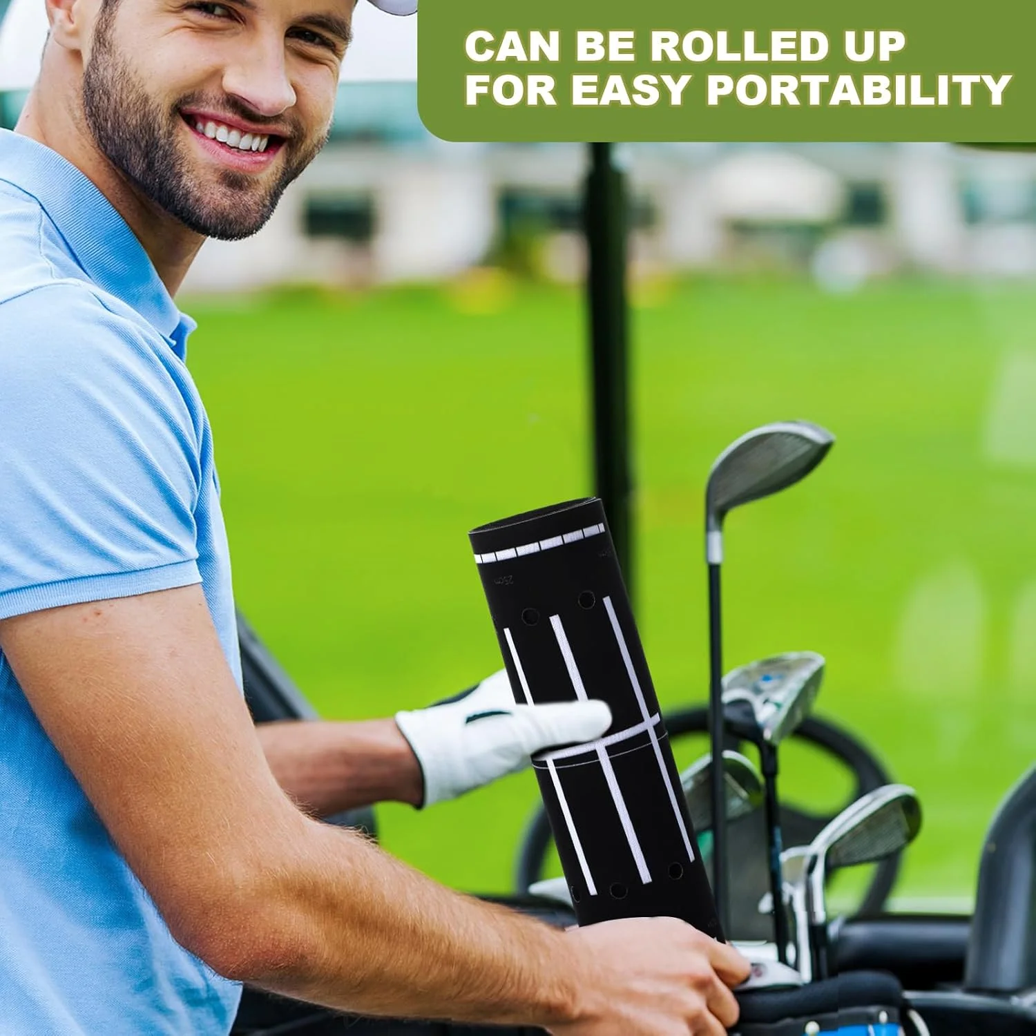 Indoor Golf Putting Mat -Pract - Alignment Stick Set review and price