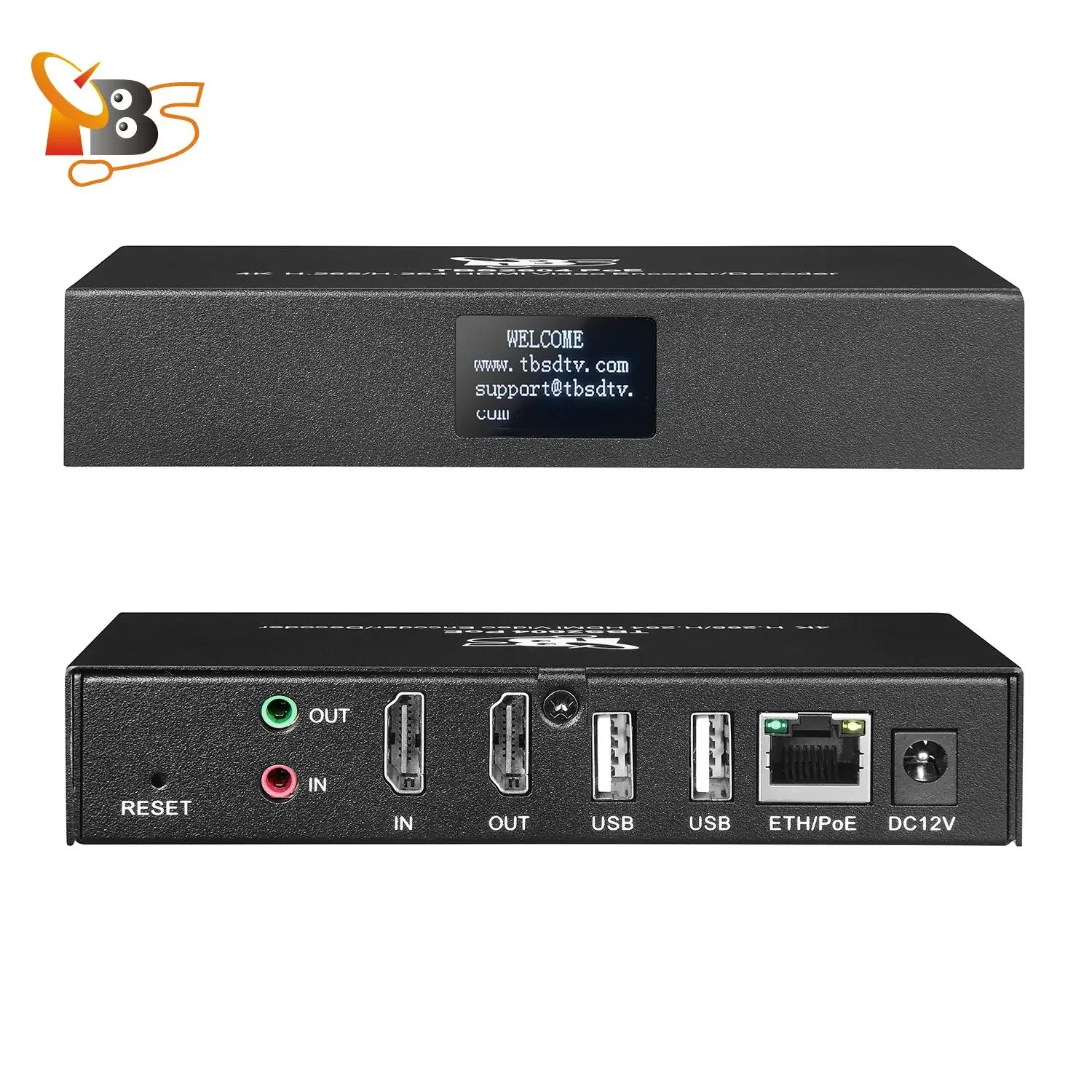 TBS2604 PoE NDI®|HX Supported 4K@30FPS H.265/H.264 Video Encoder / Decoder
