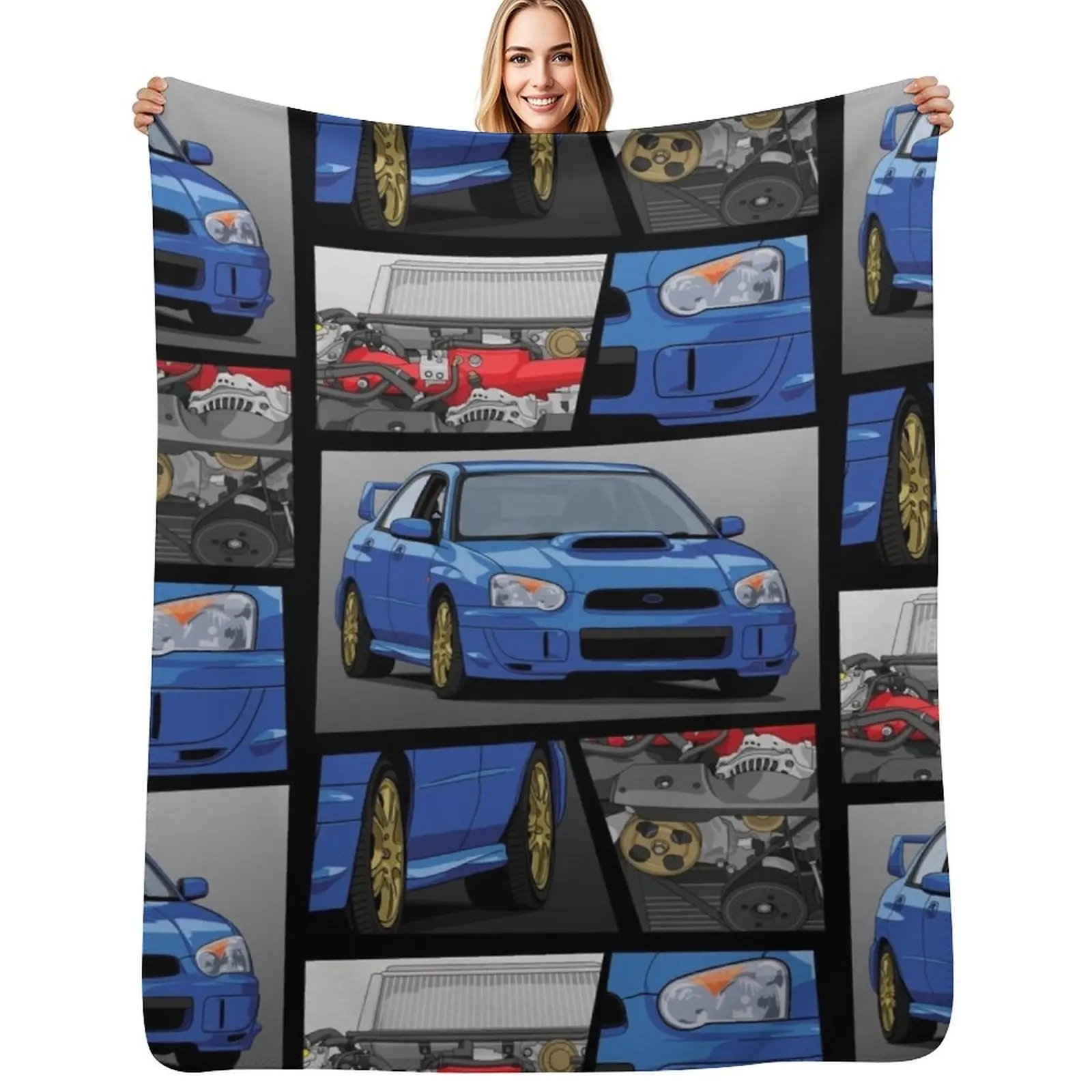 Импреза Блобай X Ej20 Engine Throw Blanket Hairy Baby Tourist Designers Fashion Sofas Heavy to Sleep Blankets