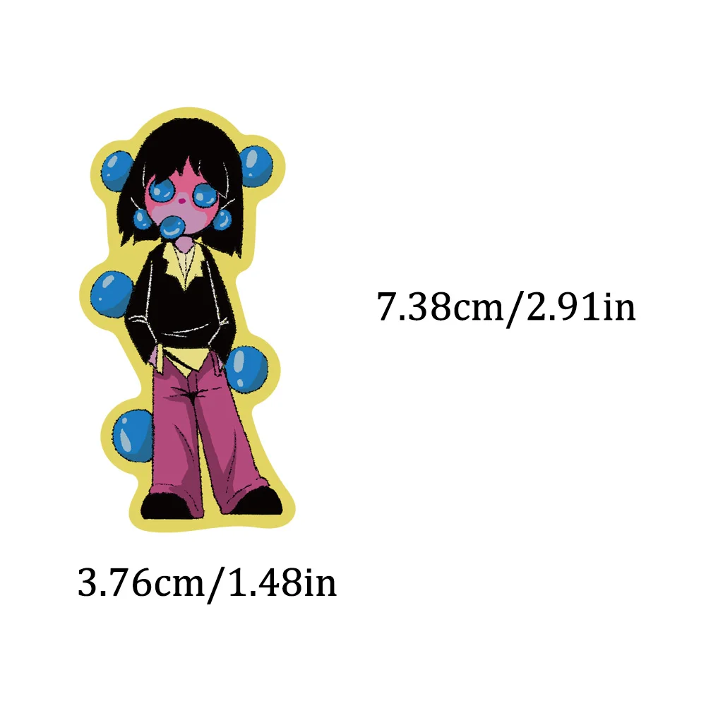 50PCS Fantasy Twisted Creative Funny Art Stickers Colorful Edges Fun Gifts Collection Decorative Water Cups Guitar Gift Sticker