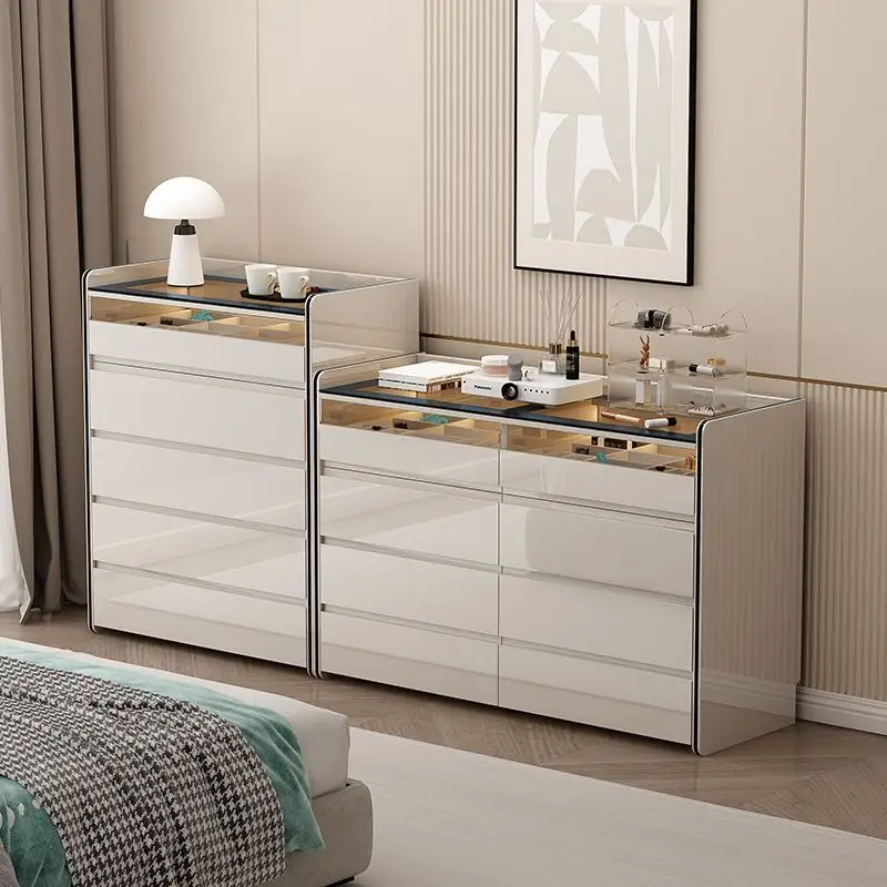 

Home bedroom chest cabinet light luxury locker simple modern living room wall large capacity bedside locker