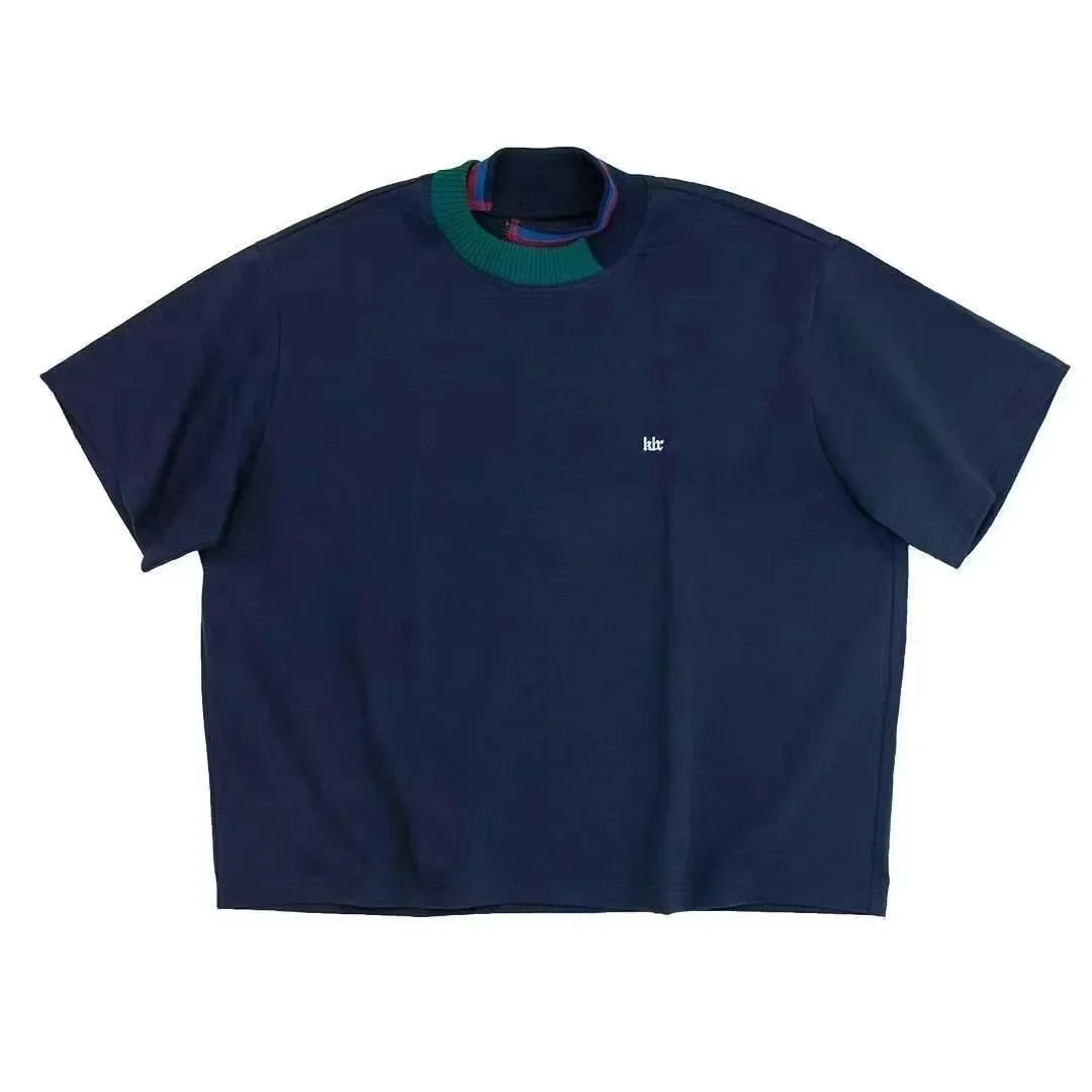 Kolor cotton irregular color block T-shirt