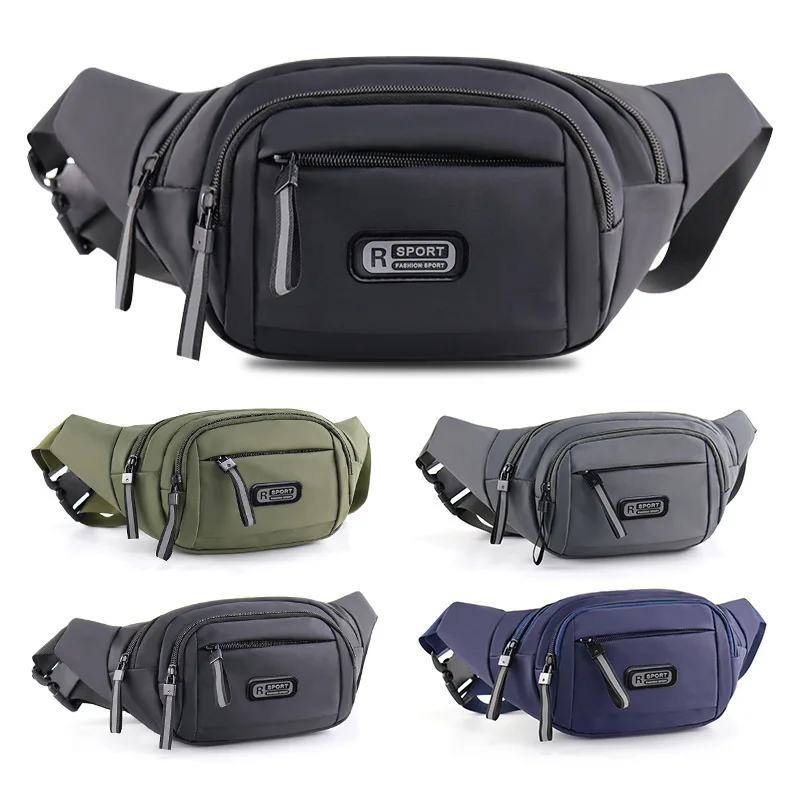 

Waist Bag Men's Sports Mobile Phone Bag Women's Waterproof Running Messenger Business Cashier Wallet Large-capacity Chest Bags