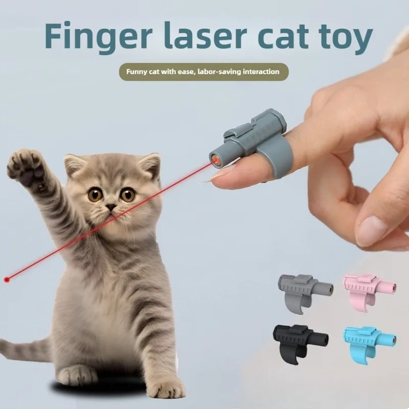 

Creative ring laser cat stick Portable Mini Cat Toy - Finger Sleeve Design for Interactive Play Infrared Cat Teasing Pen Pet Toy
