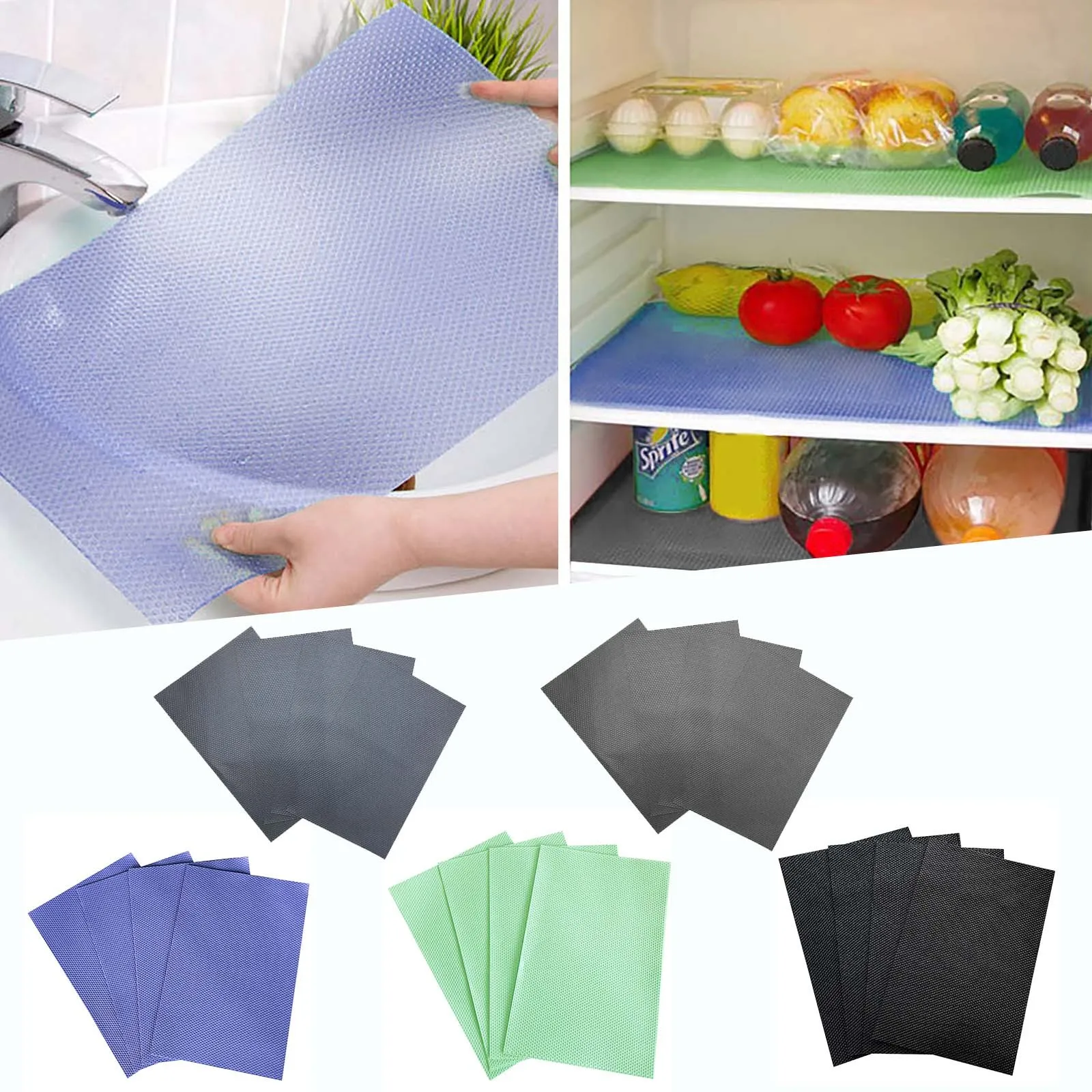 Washable Waterproof Refrigerator Liner Mat Washable Mildew Kitchen Pad Anti-oil Cabinet Drawer Placemat Heat-insulat Fridge Mat