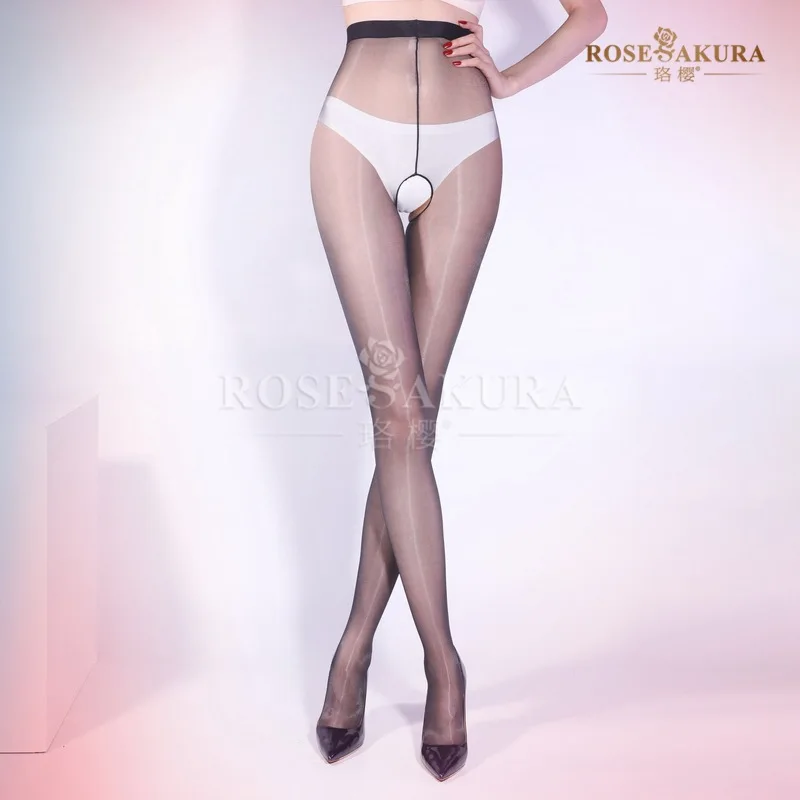 

Cherry Blossom8254Aurora Shiny Open Crotch Sexy Stockings High Density Silky Shiny Open Crotch Pantyhose Ultra-Thin