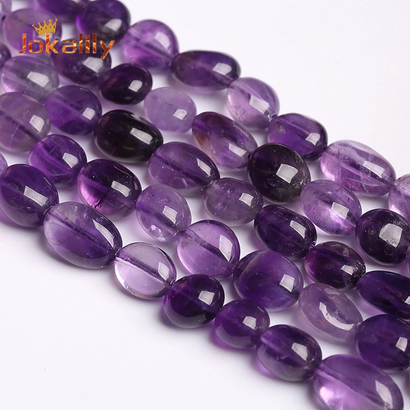 

Natual Amethyst Irregular Purple Crystal Stone Beads Loose Spacer Beads For Jewelry Making DIY Bracelet Necklace Accessories 15"