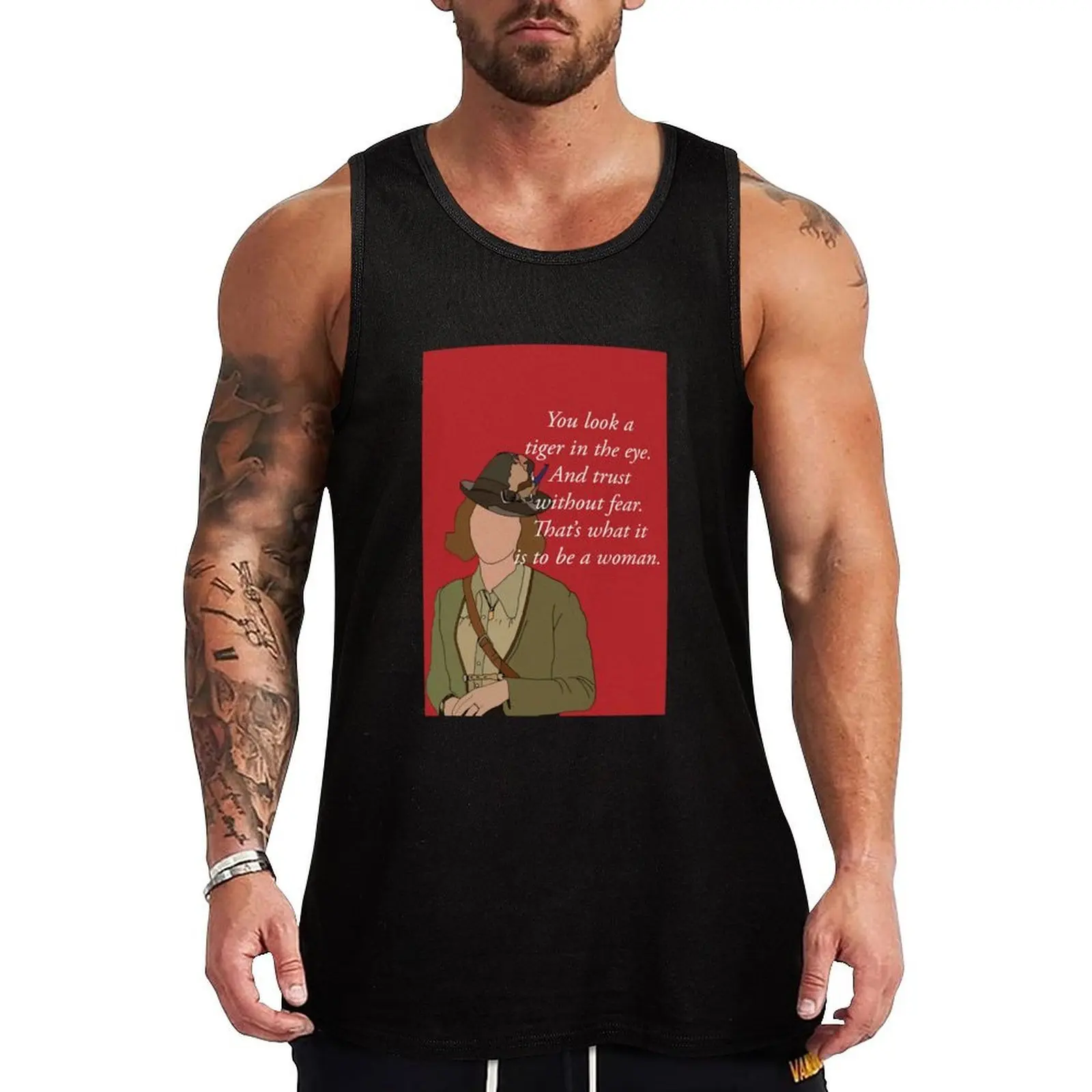 

Jojo Rabbit Rosie Sticker Tank Top Vest male T-shirt men mens clothing vest for men