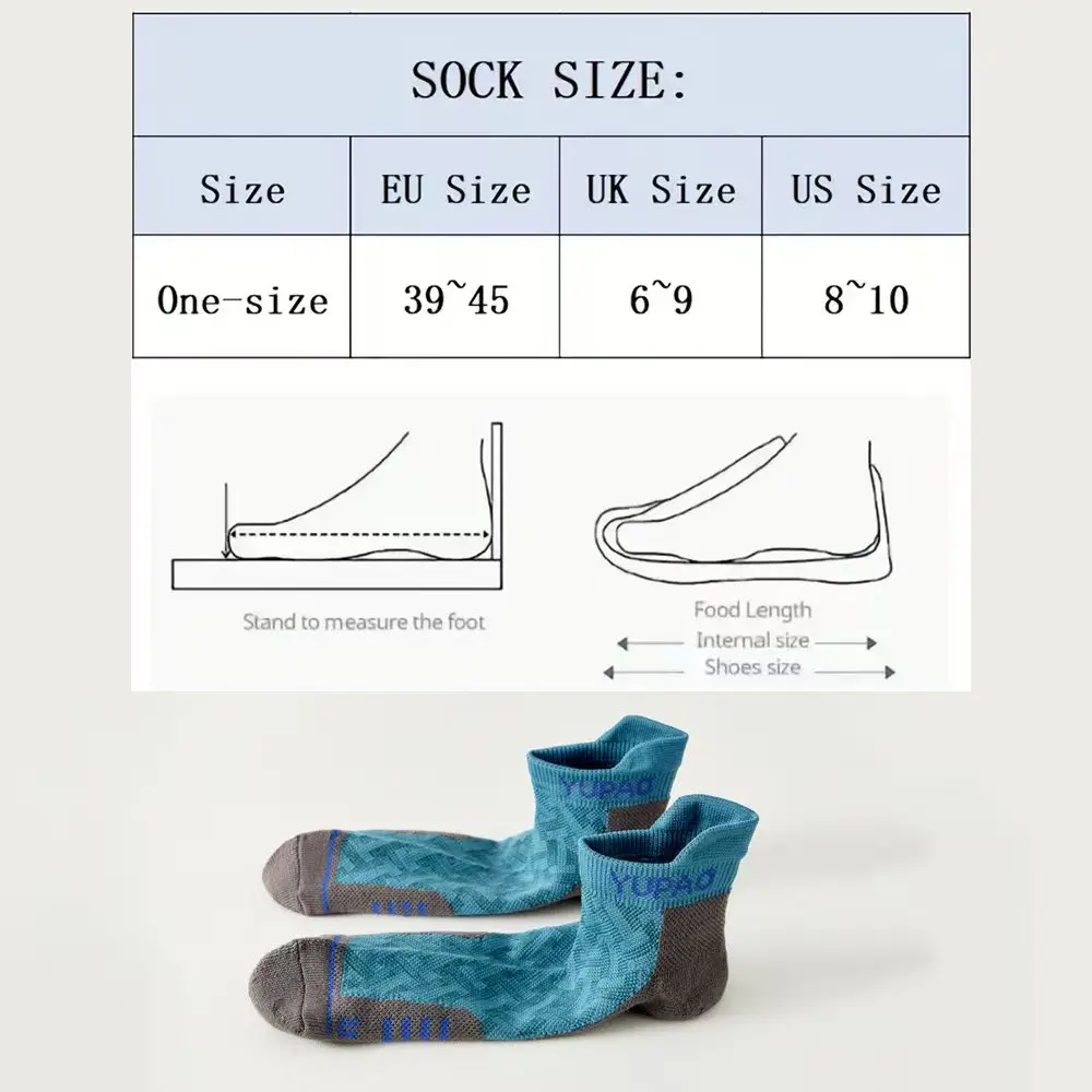 1/3Pairs Professional Sports Short Socks Men's Women Thick Towel Quick Dry Wicks Ankle Socks for Fitness Running Gift Spring New view 4