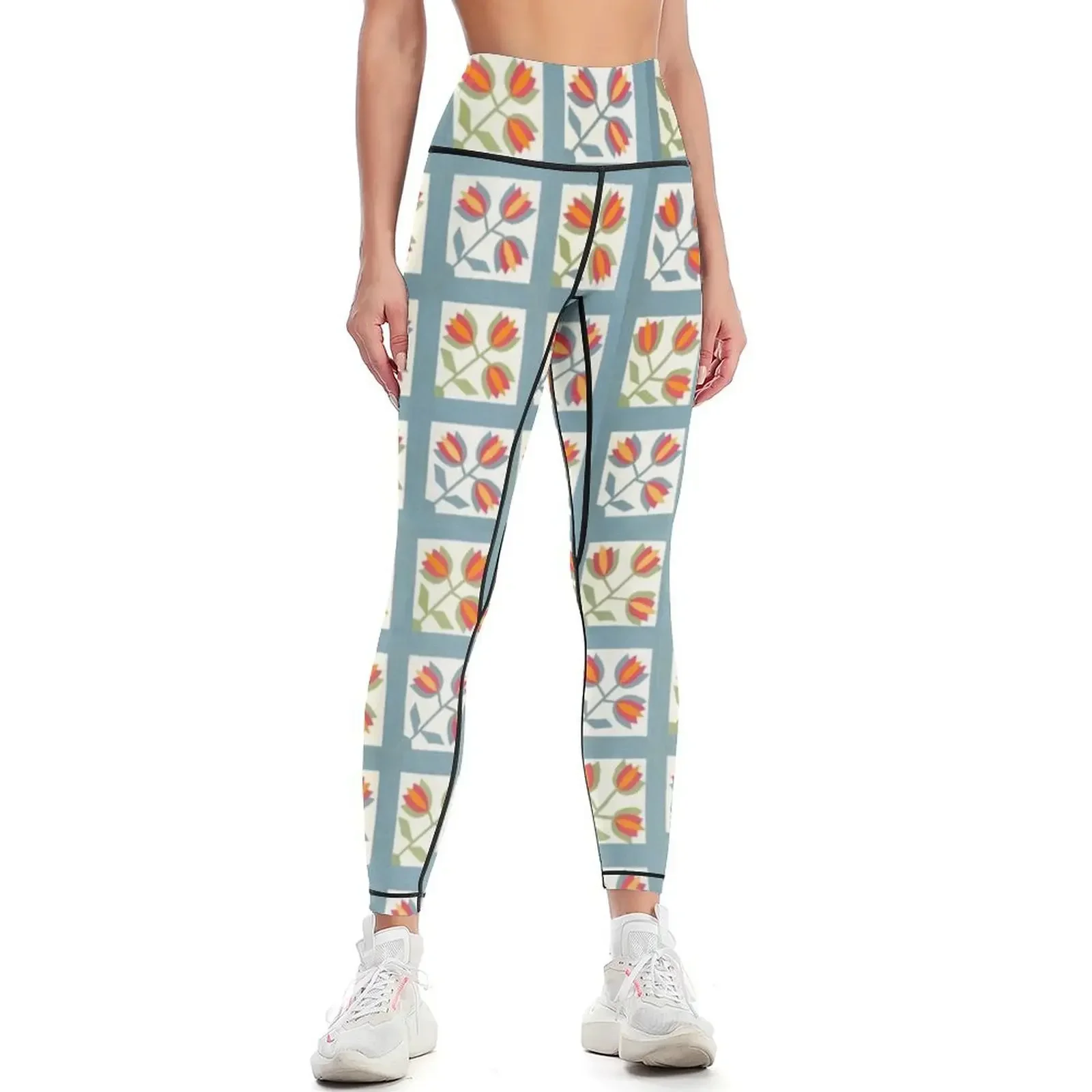 

Tulip Quilt Leggings push up legging Sportswear woman gym sports for gym for physical Womens Leggings