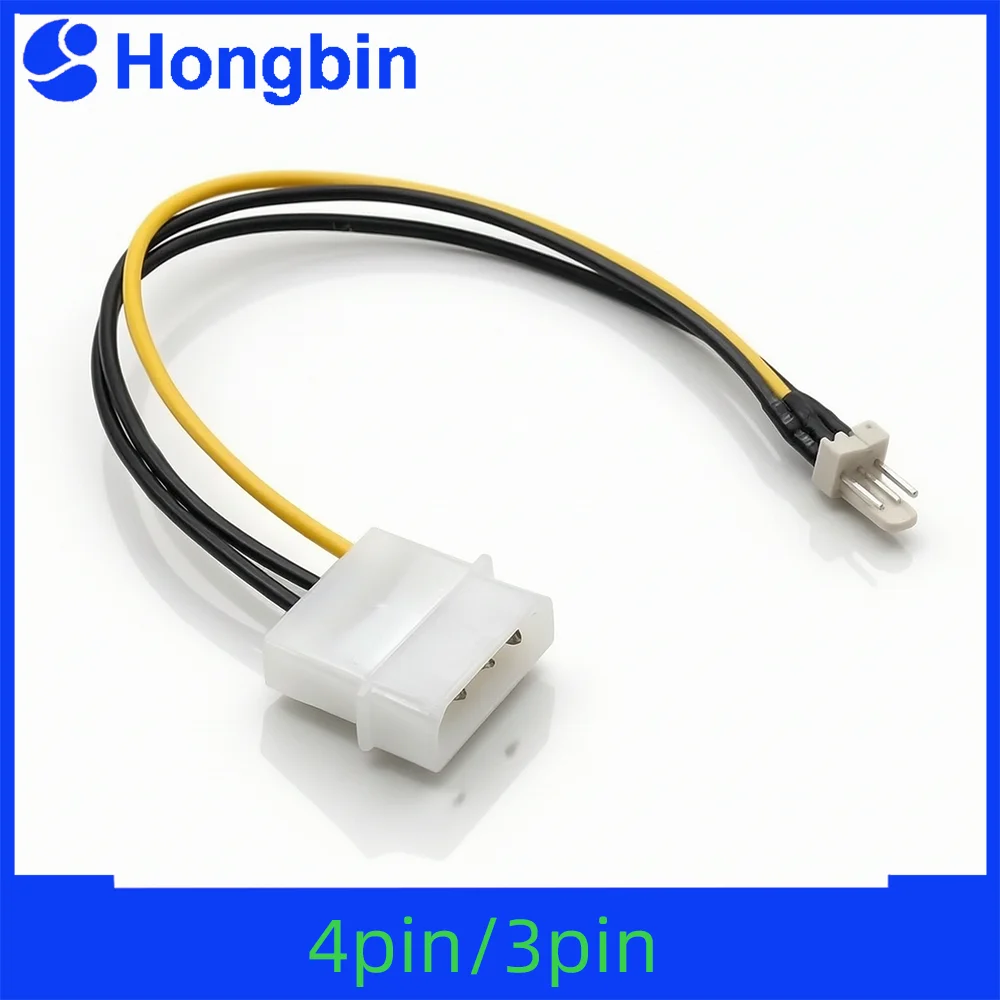 20cm 4 Pin Molex IDE To 3 Pin PC Computer CPU Case Fan Power Connector Cable Adapter
