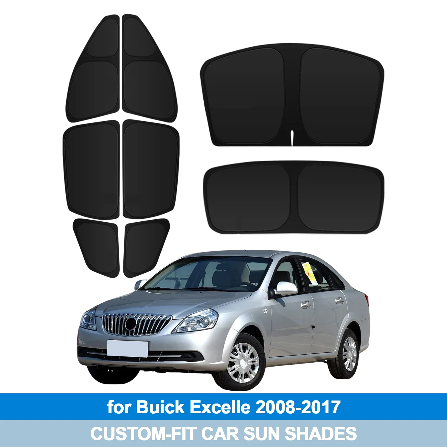 

For Buick Excelle 2008-2017 Windshield Sun Shade Side Window Shades Cover Sun Visor Shield Privacy Protection