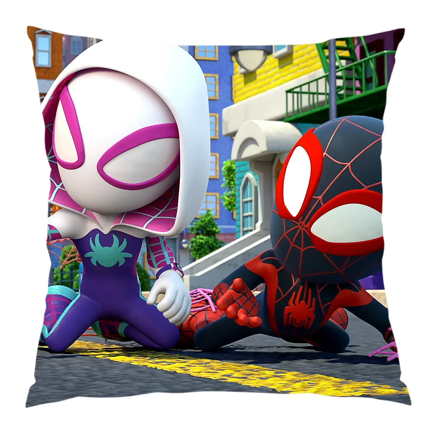 Spidey y sus amigos increíbles fundas de almohada cuadradas,funda de almohada suave y acogedora con cremallera