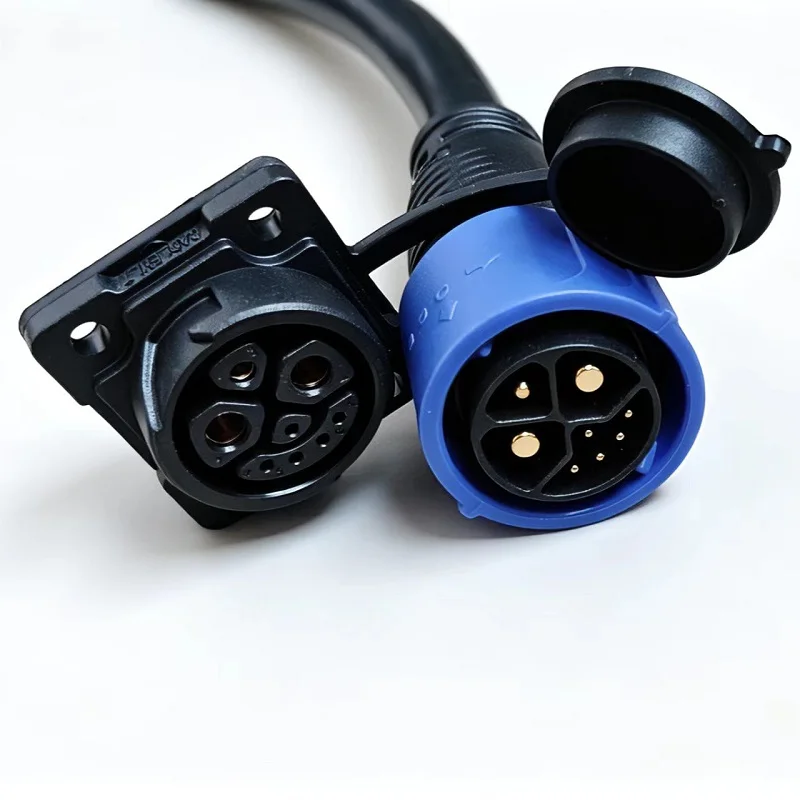 M25 2+1+5 Electric Vehicle Charging Connector Plug Socket with Cable M23  for E-bike  Lithium Battery Power Charging Pile Wire