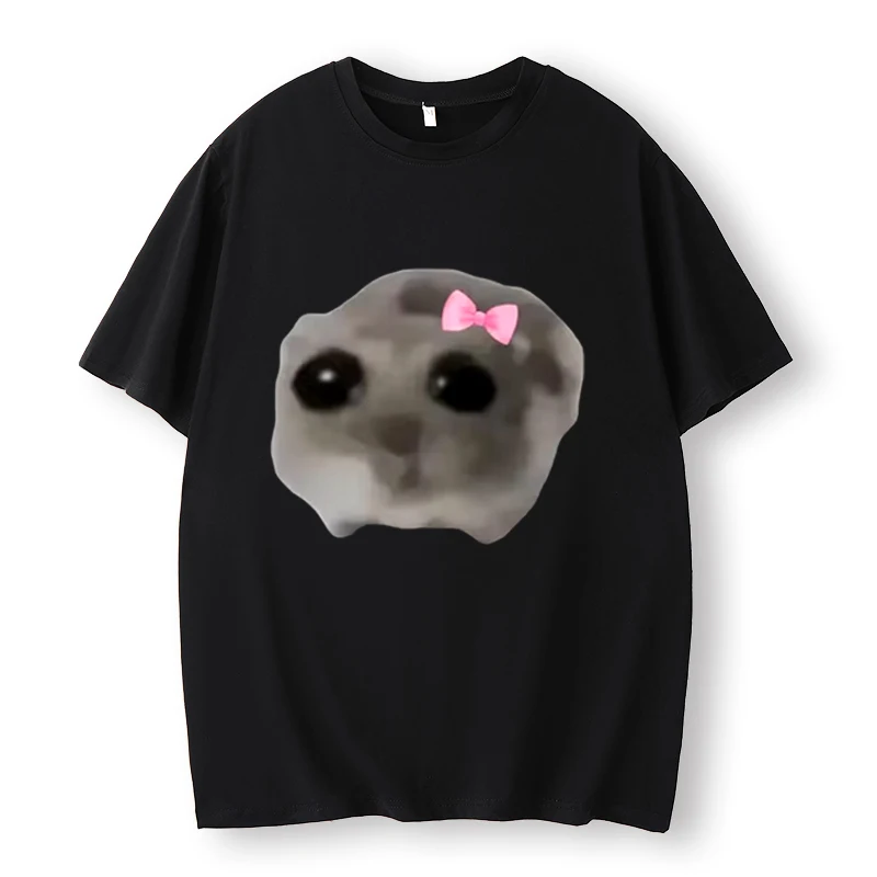 Coquette Sad Hamster Funny Meme Shirt, Funny Hamster Meme Crying Big Eyes Mouse, Viral Stupid Funny Hamster, Tiktok Meme Shirt