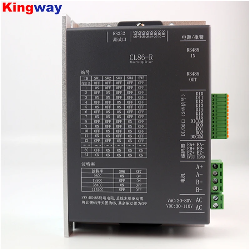 

RS485 CL86R DC30V-110V AC20V-80V 2 Phase Closed Loop Stepper Driver Match for 2 Phase Nema24 Nema34 stepper closed-loop motor