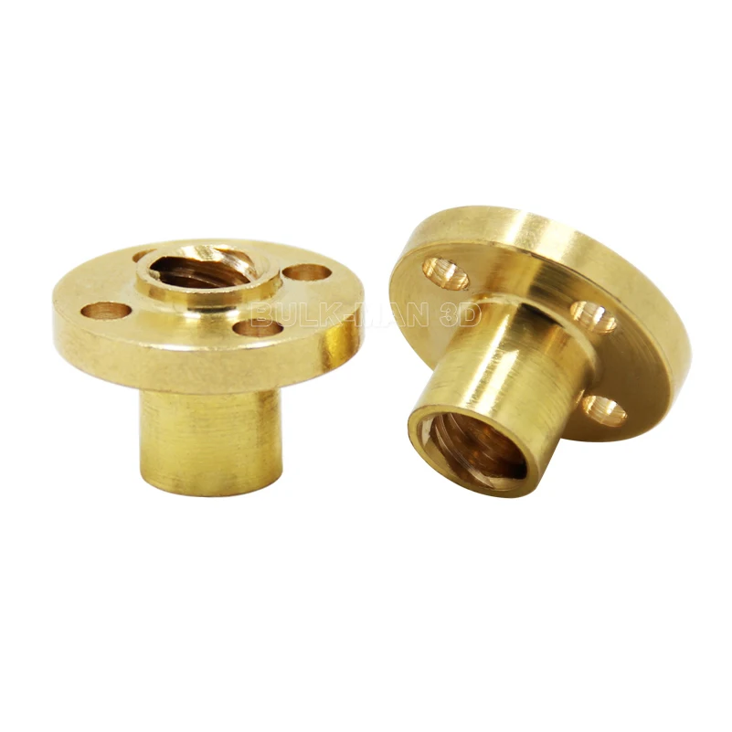 ACME Brass Nut TR8x2/TR8x4/TR8x8mm Copper T8 Lead Screw Nut Pitch 2mm Lead 2mm 4mm 8mm for 3D Printer and CNC Milling Machine