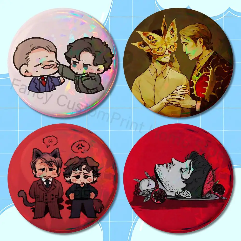 

H-Hannibals-S TV Pins 58mm Cute Cartoon Badge Handmade Brooches for Backpack Accessories