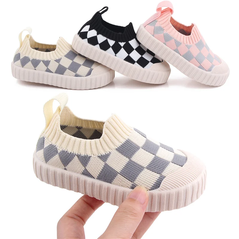 

Hot Sale Baby Girls Boys Flat Shoes First Walkers, Knitted Soft Sole Non-slip Indoor Outdoor Toddler Shoes