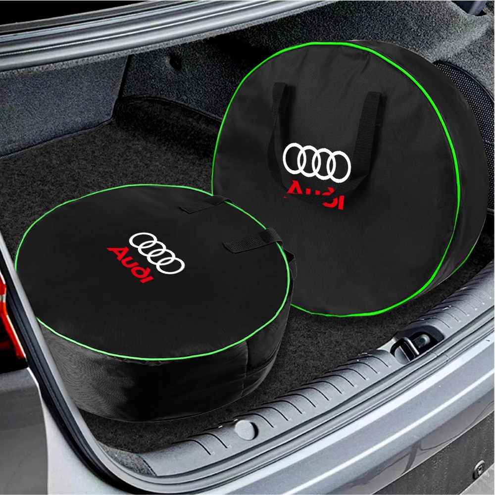 Car Charging Cable Storage Carry Bag Round Charger Cables Carry Bag for Audi Sline A3 8P 8L 8V A4 B8 B6 B7 B9 A6 C6 C7 S5 A7 A5 view 2