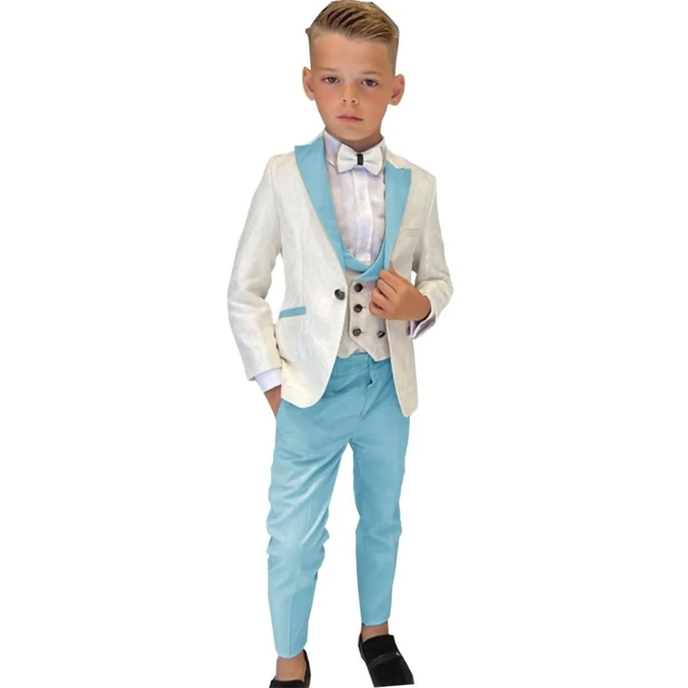 Boy Suit Three Piece Set Blazer Vest And Pants Notch Lapels Birthday Dresses Prom Evening Party Stage performance costumes