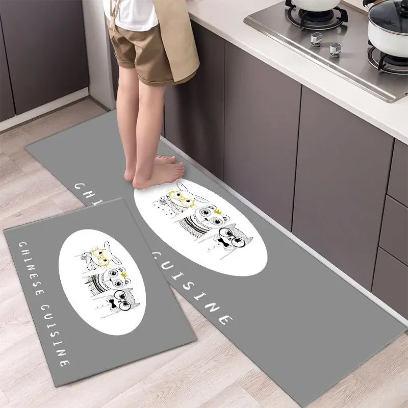 Kitchen Mats for Floor Nordic Style Bathroom Foot Mat Bedroom Living Room Carpet Doormat Entrance Door Home Kitchen Long Rug Set