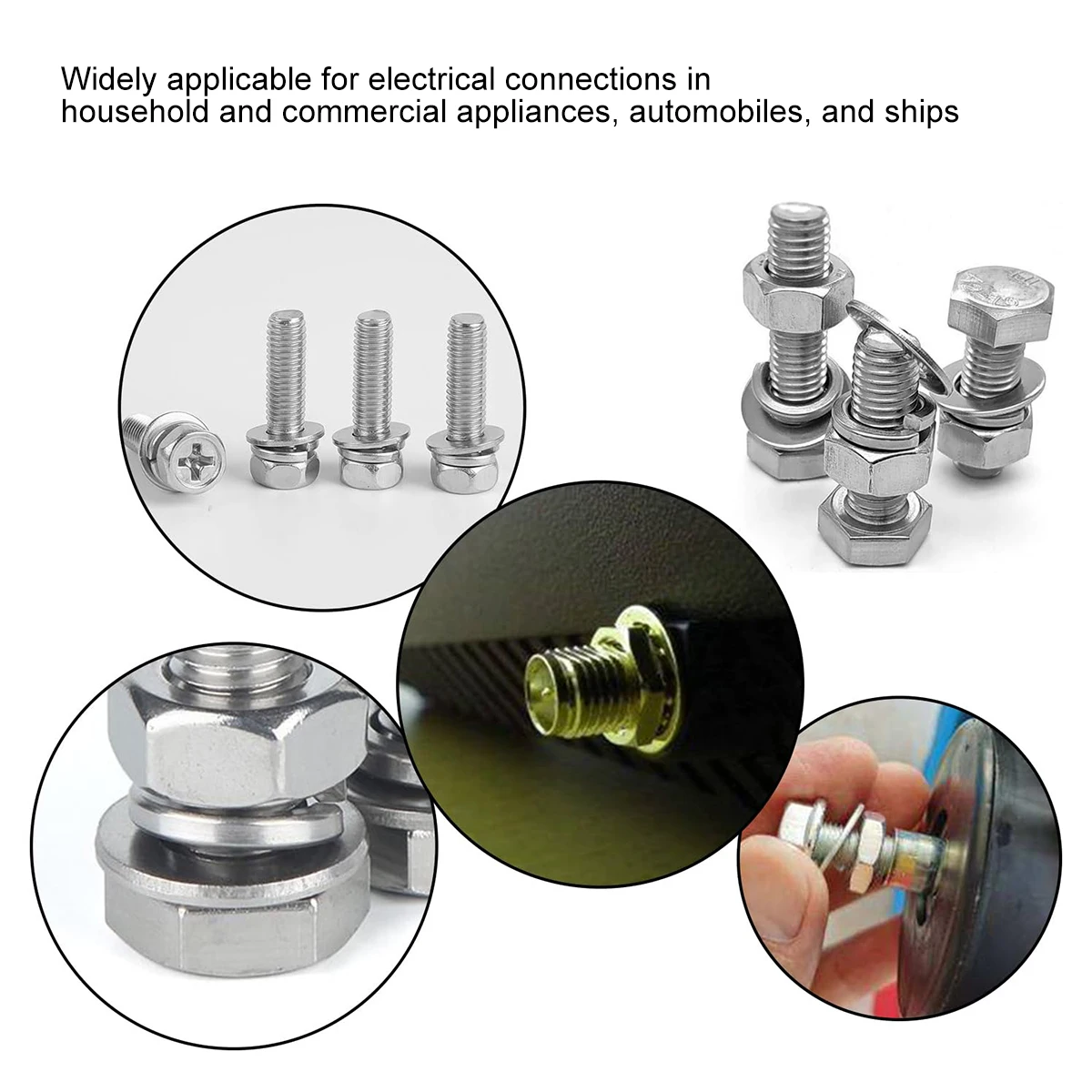 

180Pcs Practical Stainless Steel Sealing Solid Gasket Washer M2-M10 Sump Plug Oil For General Repair Seal Ring Set
