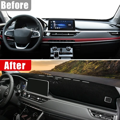Imagen 2 del producto Cubierta para salpicadero de coche, almohadilla para evitar la luz, parasol, alfombras Anti-UV, accesorios antideslizantes para Chery Tiggo 7 Pro 2020 2021 2022 2023