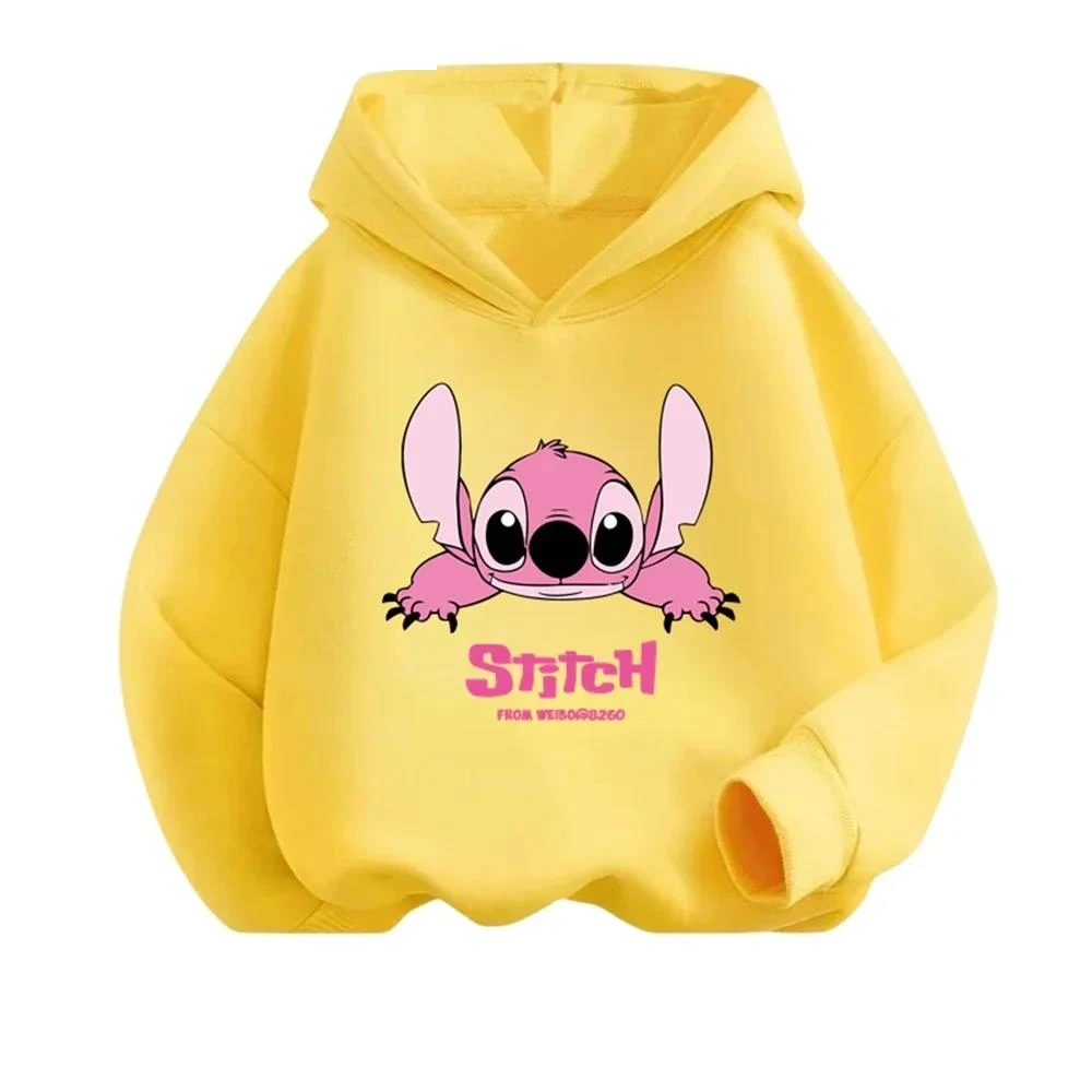 Children Hoodies Stitch Kawaii Fashion Pullover Sweatshirt Anime Trucksuit Manga Cartoons Girls Boy Kids Autumn Casual Clothes