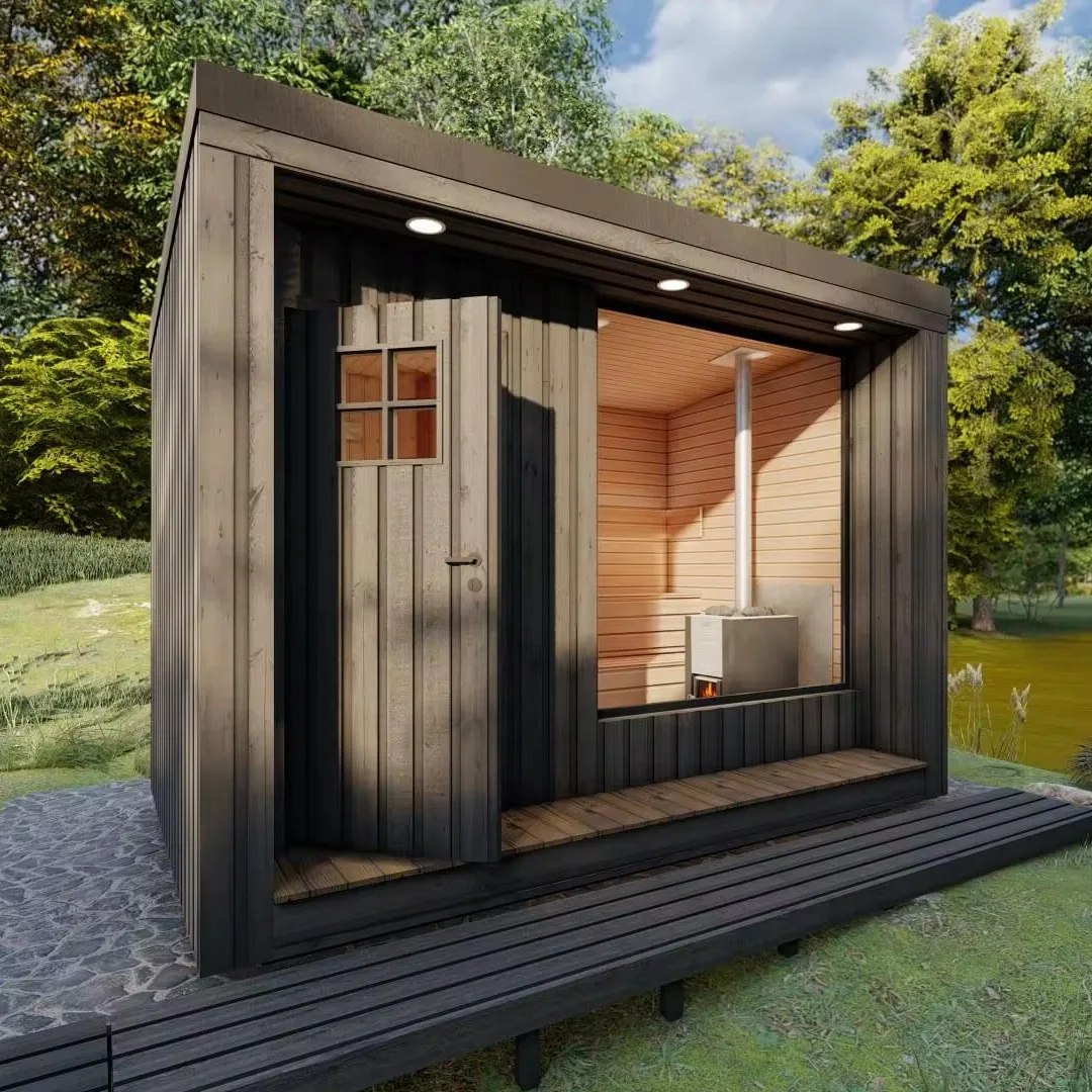 Customized Outdoor Cedar Wood Steam Smart Sauna