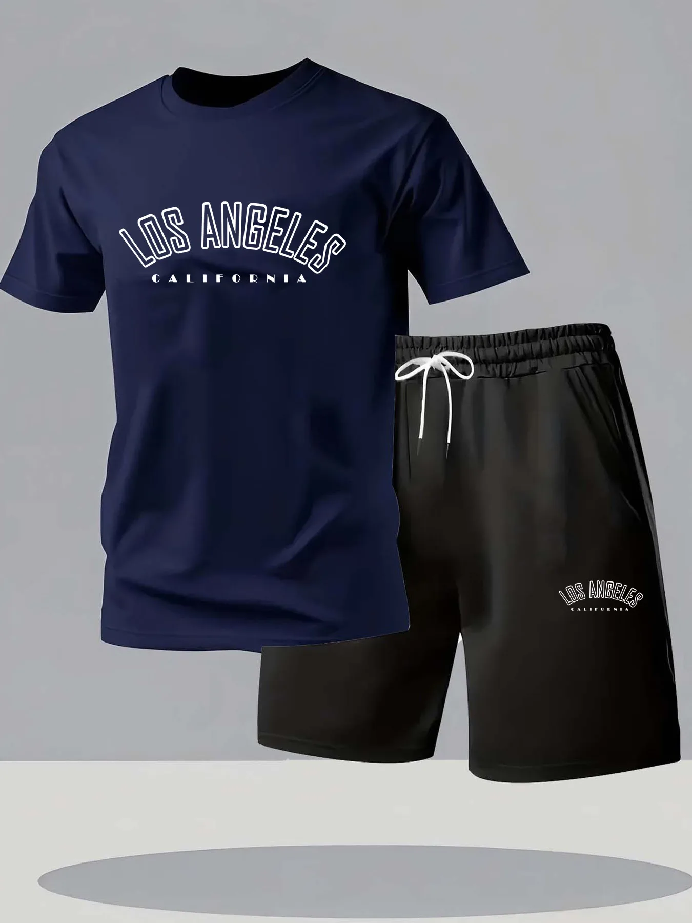 

Fashion Two Piece Sets Sportswear Quick Drying T-shirt Shorts Sets Men's Clothing Tracksuits Sets Men Breathable Clothes Workout