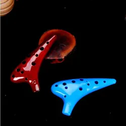 1PC 12-hole Ocarina Resin Plastic Alto C Tuning Ocarina New 12-hole Multicolor Flute Adult Children's Instrument