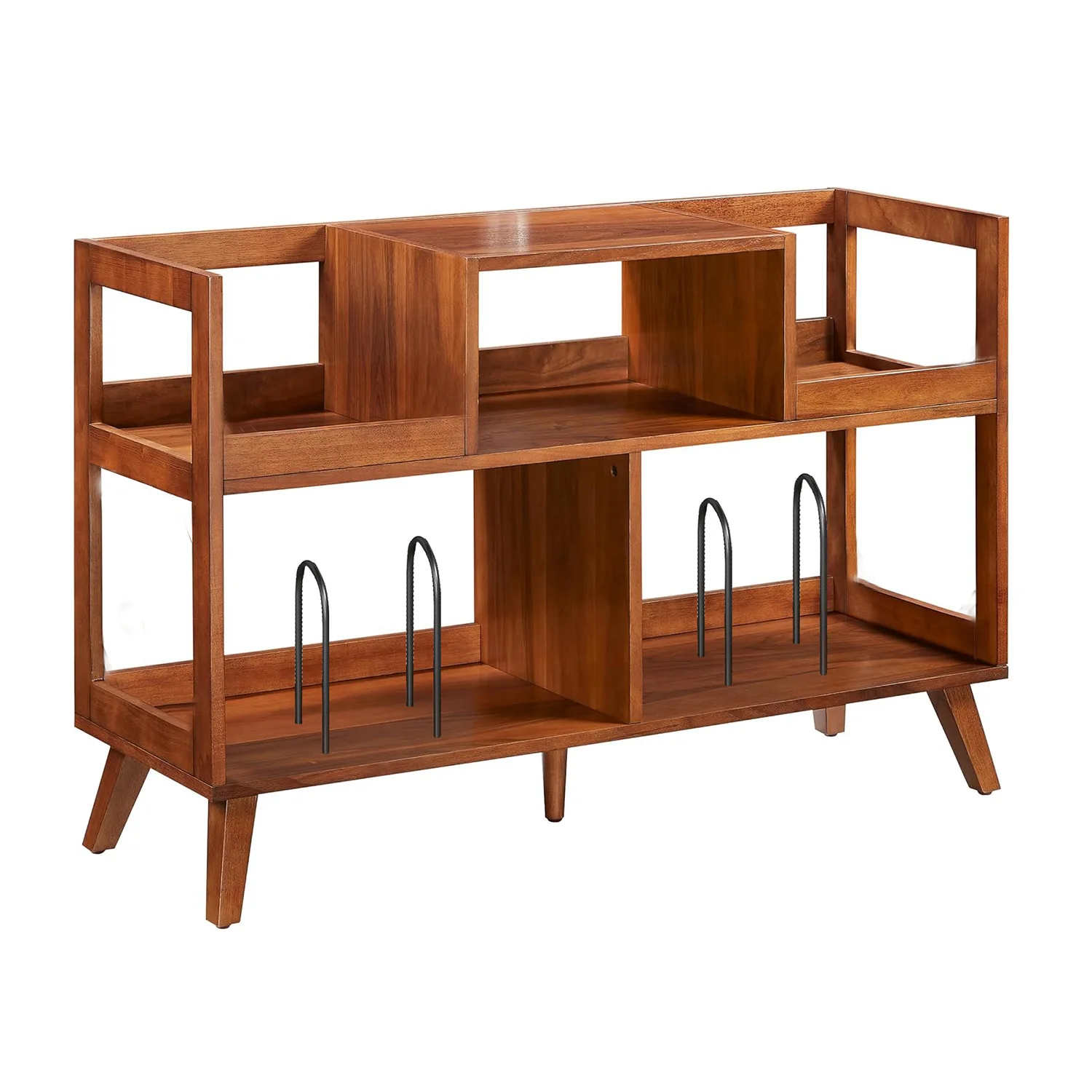 

Modern media console record stand storage vinyl