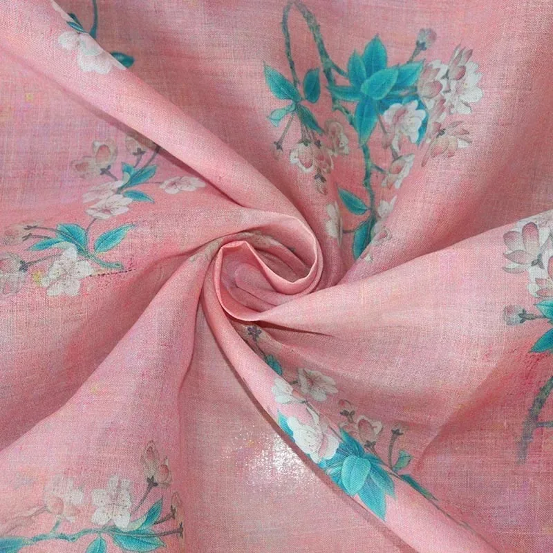 Hoge kwaliteit natuurlijke pure ramee linnen stof Stof voor vrouwen jurk Zomer Dunne DIY handgenaaide designer maxi jurk 2024 50 cm