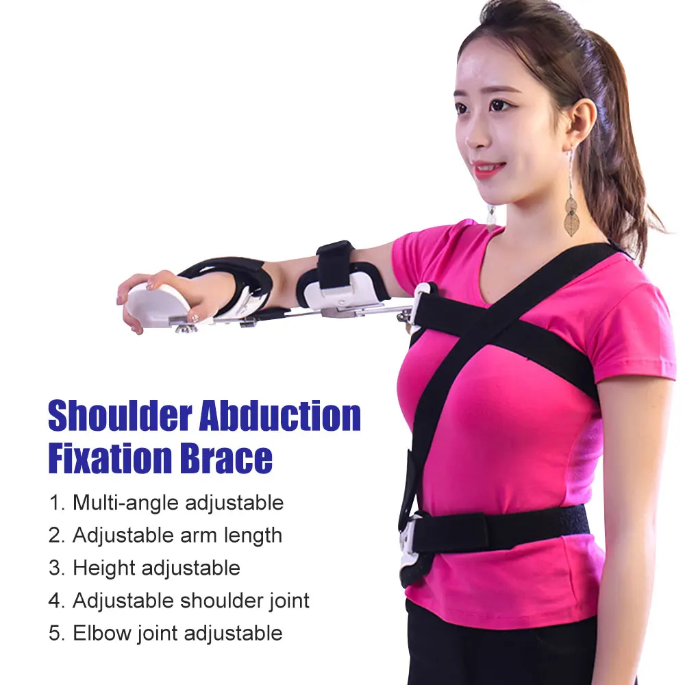 Shoulder Abduction Brace Protection Sling Fixed Wrist Elbow Arm Orthosis Broken Injury Pain Relief Support Fixation Bracket