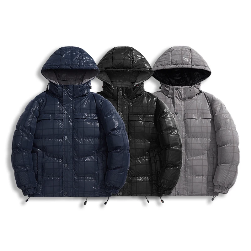 

Новинка 2025 года, зимние яркие парки, мужские утепленные повседневные пальто высокого качества, модные ветрозащитные парки, мужские повседневные теплые пуховики