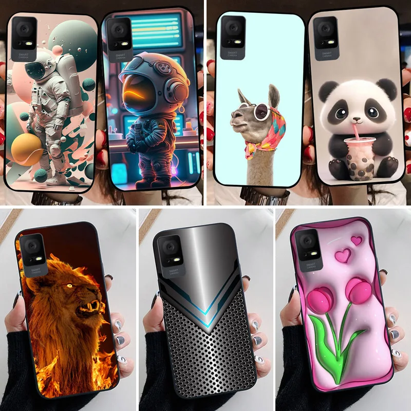 Para TCL 408/406/405/406s funda trasera de silicona suave a la moda para TCL405 funda de teléfono T506D etui Fundas para TCL 406 S lindo