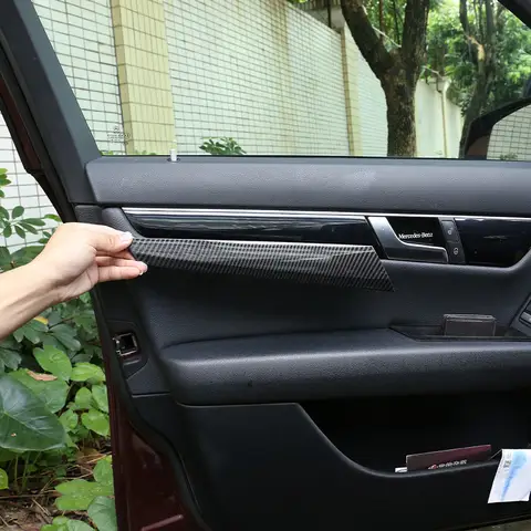 ABS 크롬 자동차 인테리어 문짝 장식 패널 커버 트림, 메르세데스 벤츠 C 클래스 W204 C180 C200 2009-2014, 자동차 액세서리