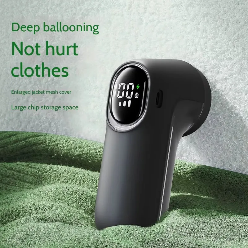 Quickly Remove Fuzz Fabric Shaver Rechargeable Lint Remover with Digital for Clothes Trimmer for Clothes and Furniture