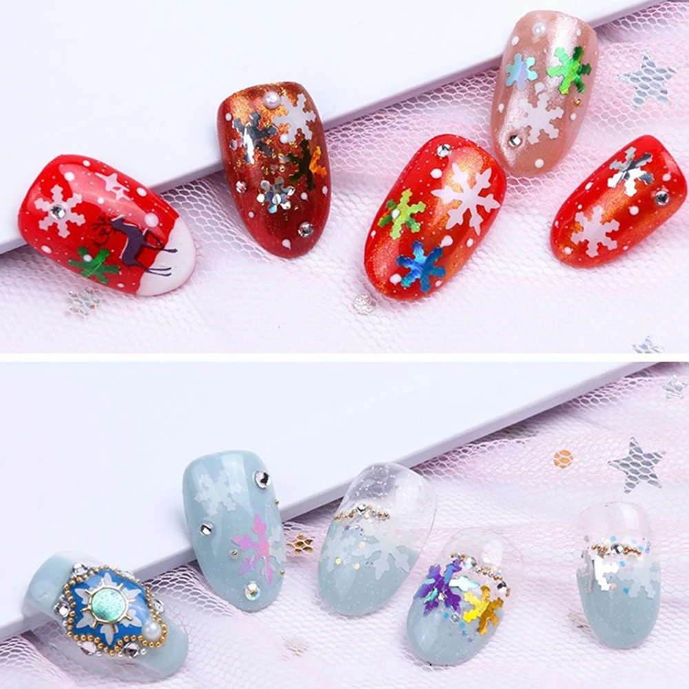 Halloween Nail Sequin Face Body Rhinestones Decorations Jewelry Sparkle Christmas Ghost Skeleton Glitters Club Party Accessories