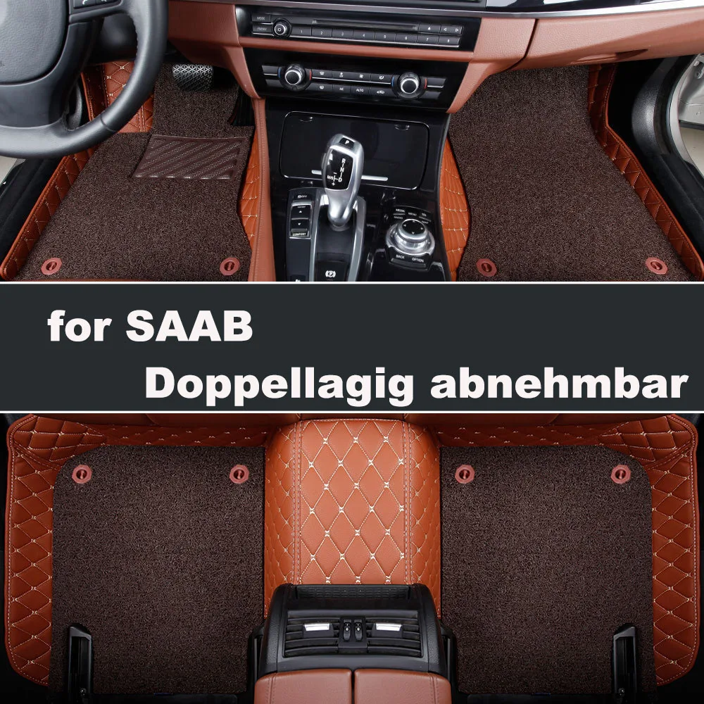 All Season Customized Full Coverage for SAAB 95 9-3 turbo X 95-vector 9-7X 9-5  Wagon  Double Iayer Car Floor Mats