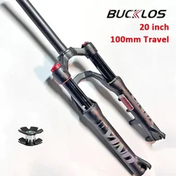 BUCKLOS 20 Inch Air Bike Suspension Fork 100mm Travel 1 1/8