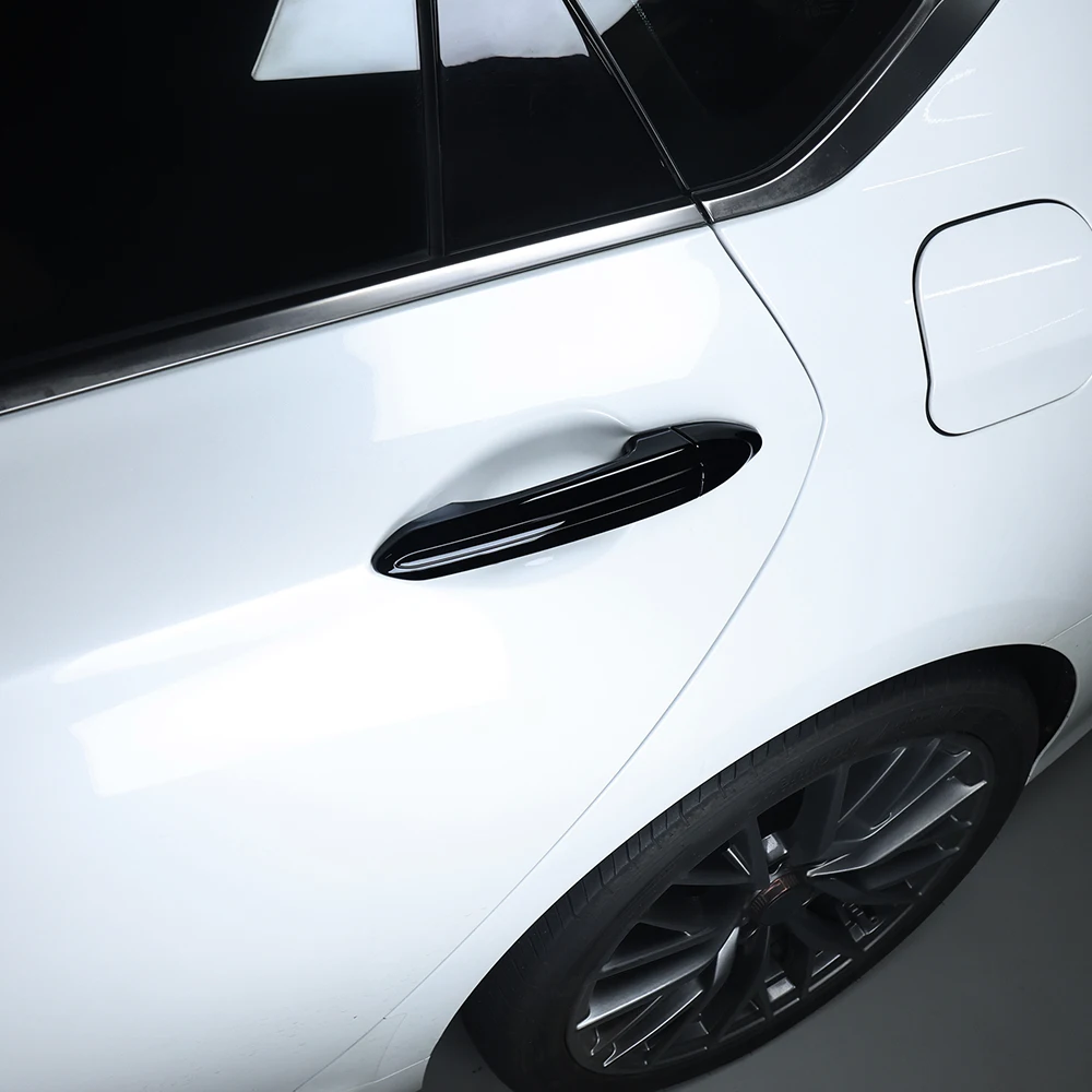 

Car Fibre Gloss Black Design Exterior Door Handle Trim for Genesis G80 DH 2015-2020 Left-Hand Drive Auto e Exterior Accessories