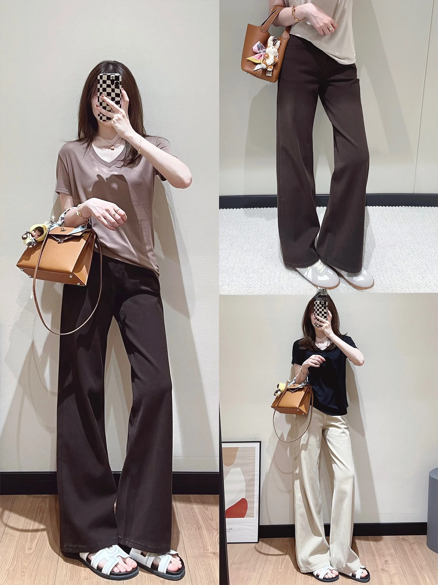 

Spring Summer Edition Latte Straight Leg Jeans High Waist Four Way Stretch Cotton Denim Ladies Slimming Stretchy Jeans