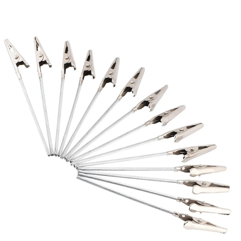 50 Pcs 4 Inch Wire Alligator Clips Long-Tailed Metal Iron Photo Memo Clips Alligator Clamp Card Holder Clips Card Making